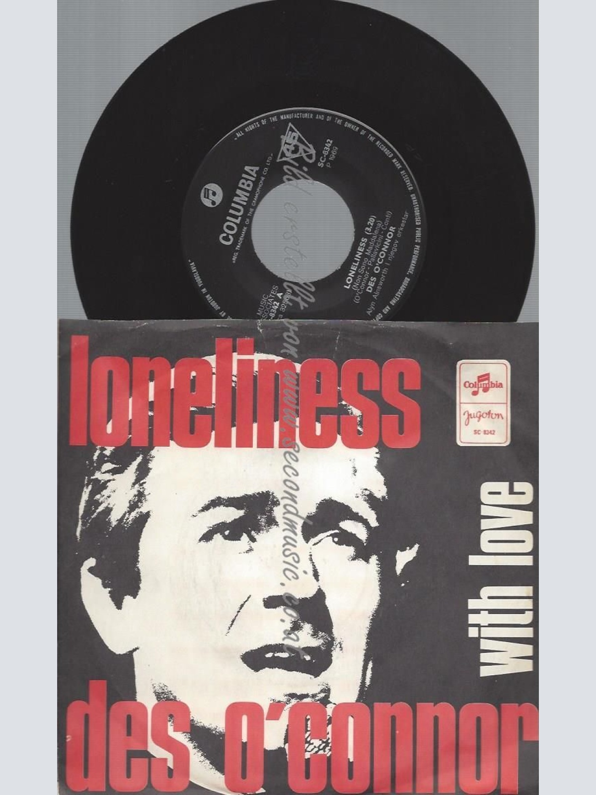 7"  Des O'Connor  Loneliness // YUGOTON