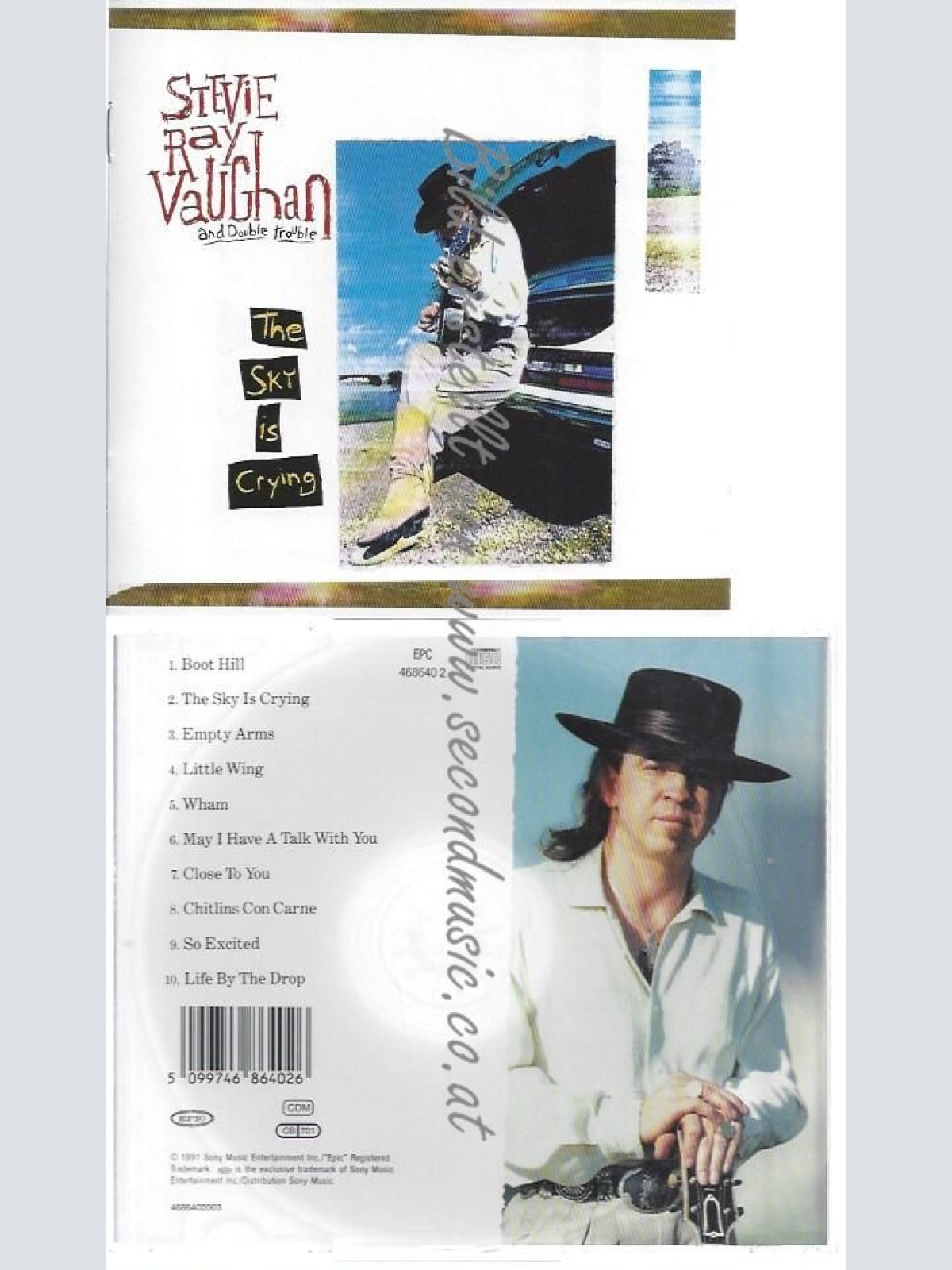 CD--STEVIE RAY VAUGHAN & DOUBLE TROUBLE--    THE SKY IS CRYING
