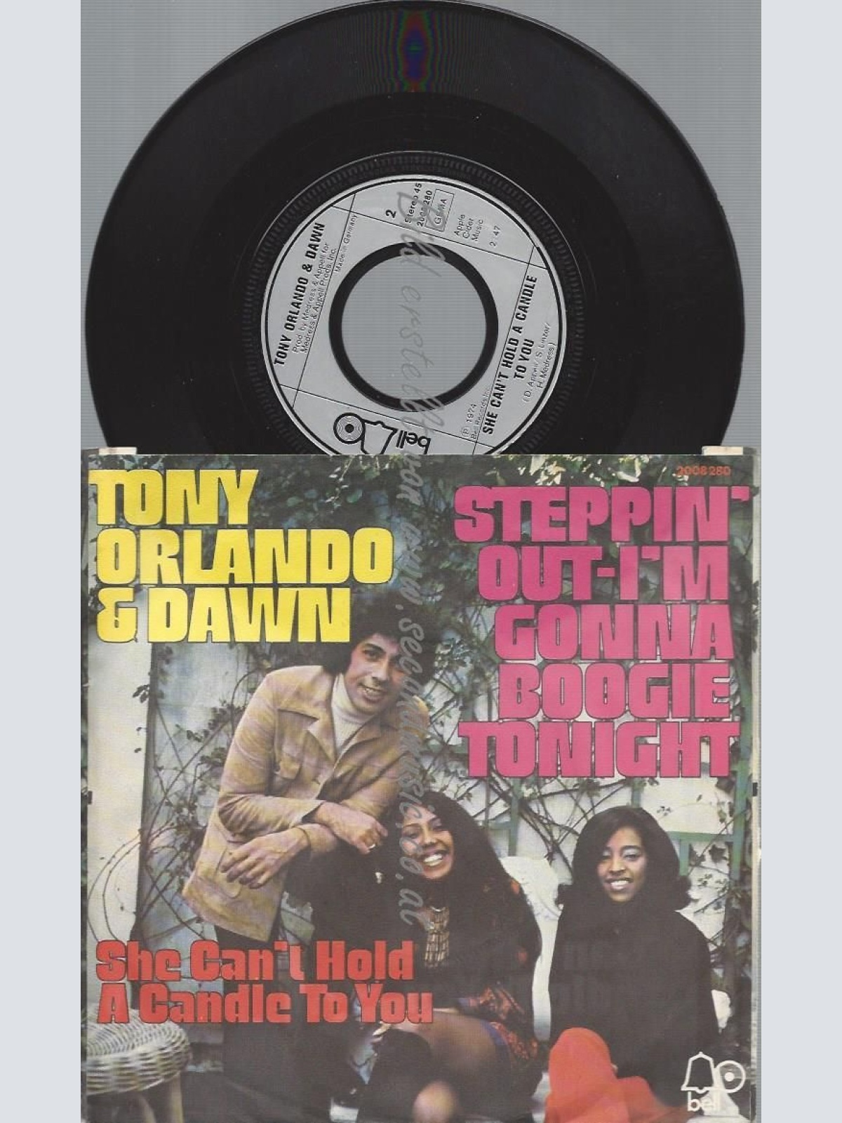 7"  Tony Orlando & Dawn  Steppin' Out - I'm Gonna Boogie Tonight