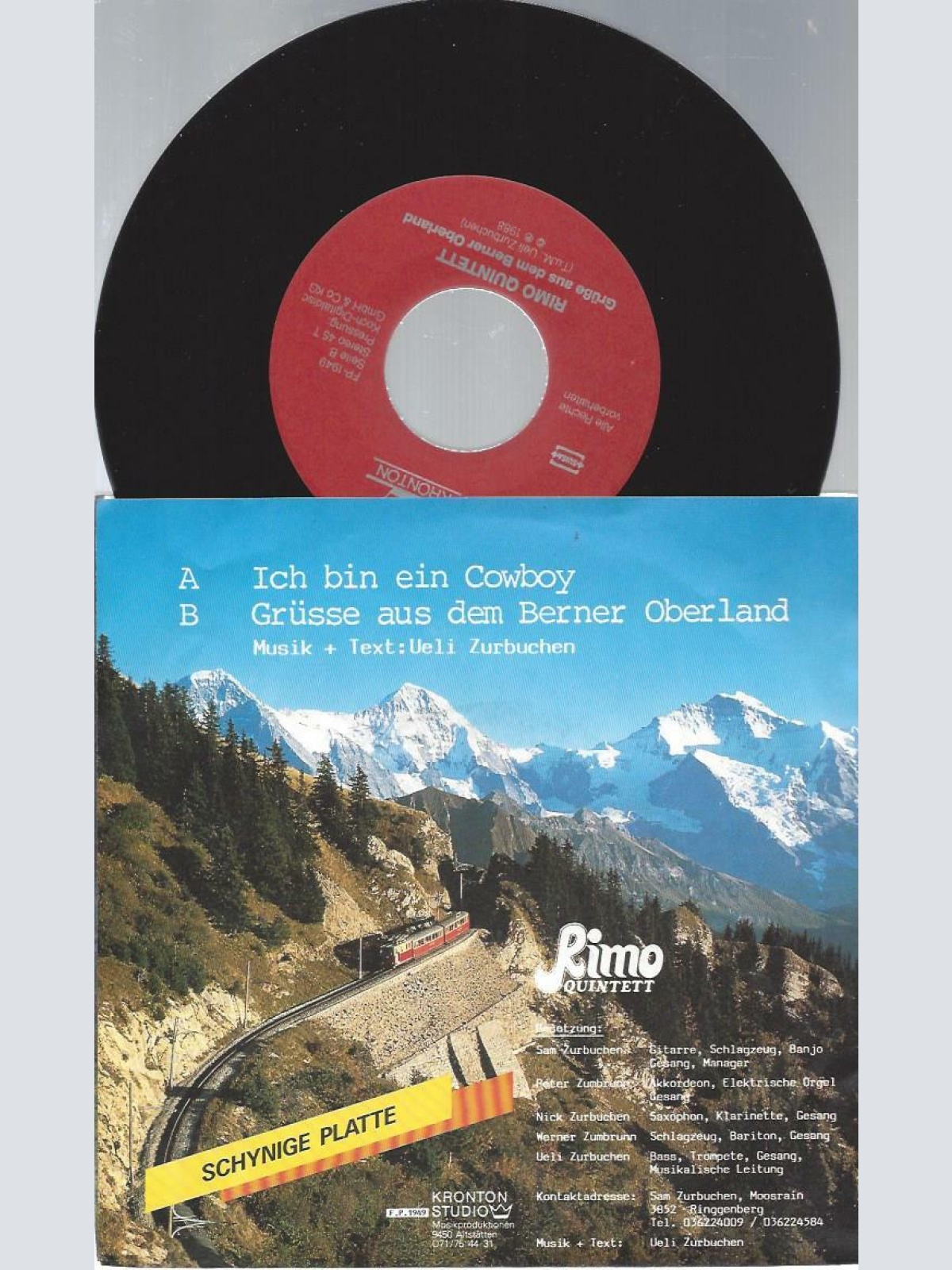 7" Rimo Quintett – Ich Bin Ein Cowboy