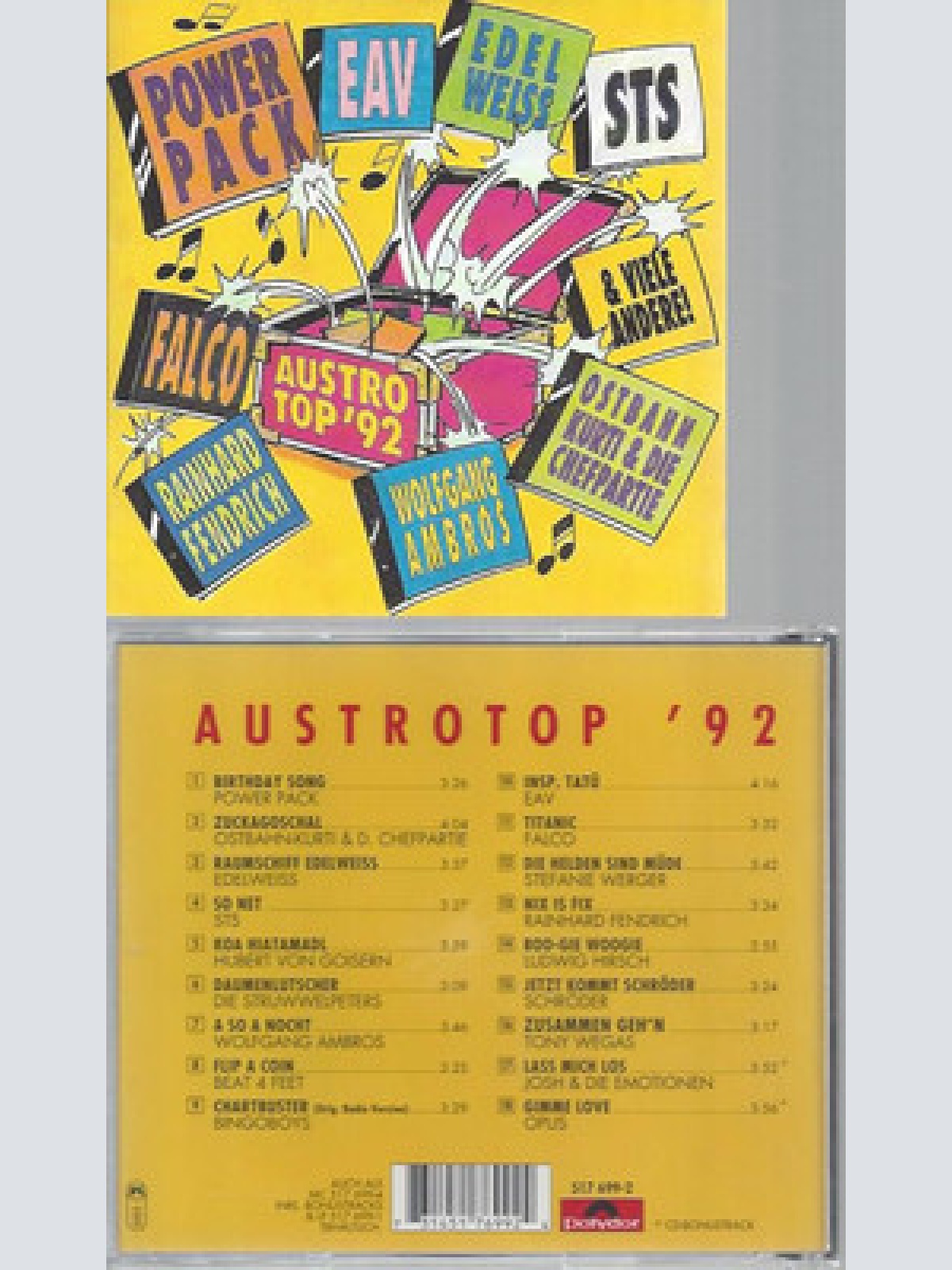CD-- AUSTRO TOP 92 //FALCO // EAV // AMBROS // STS