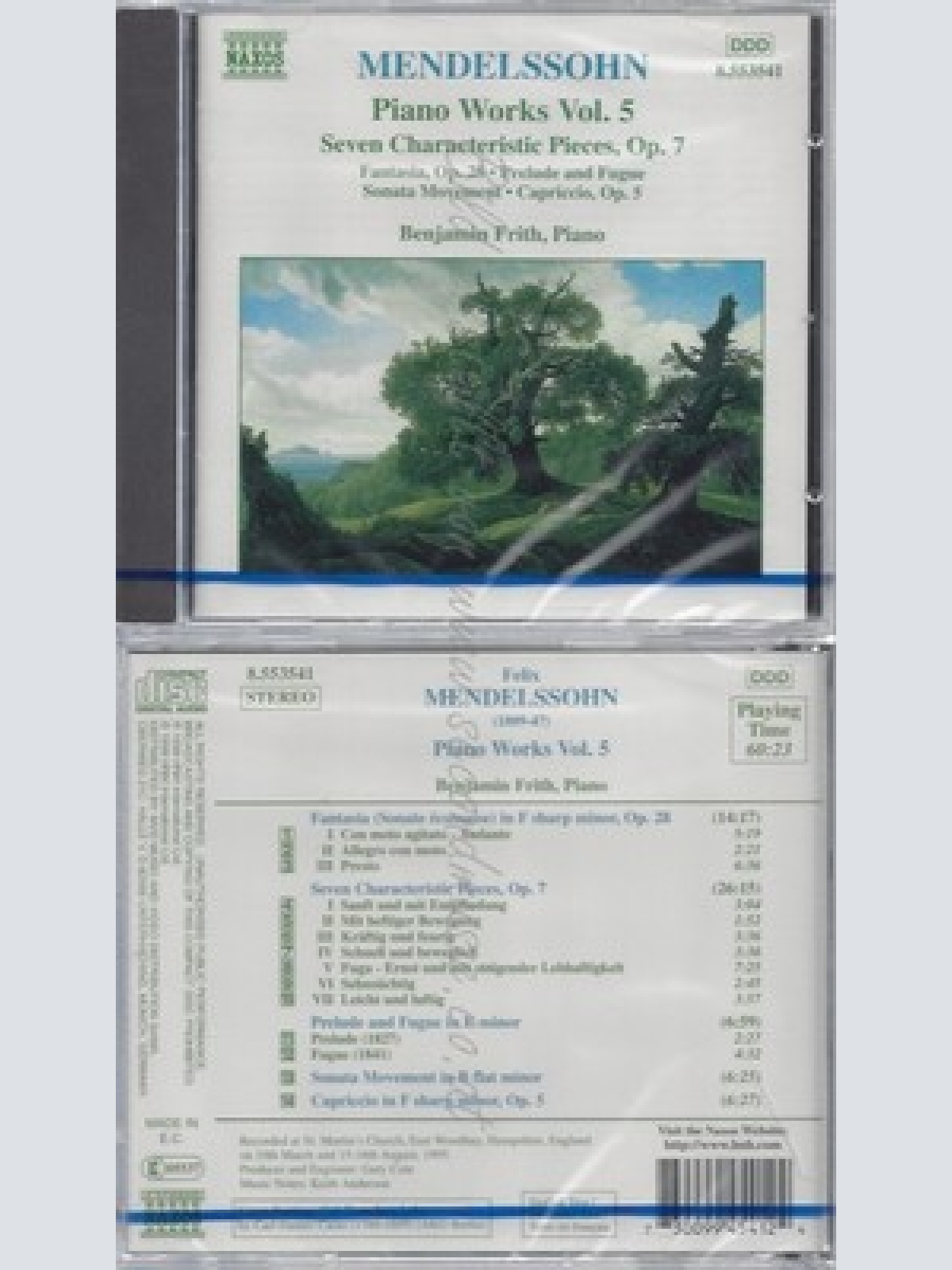 CD--NM-SEALED-BENJAMIN FRITH UND FELIX MENDELSSOHN BARTHOLDY -KOMPONIST- -1999-