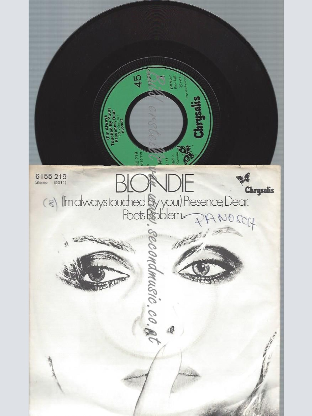 7"   Blondie – (I'm Always Touched By Your) Presence, Dear