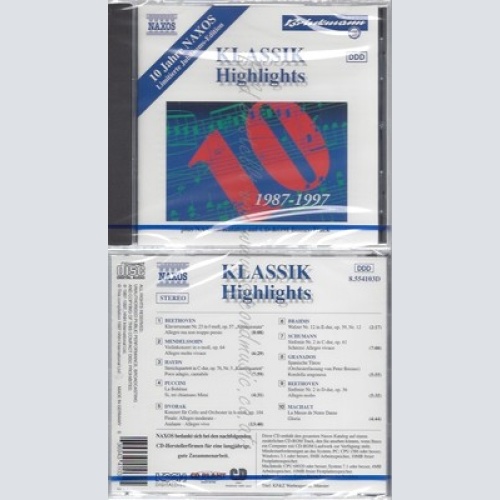 CD--NM-SEALED-VARIOUS -2009- -- KLASSIK HIGHLIGHTS -10 JAHRE NAXOS-