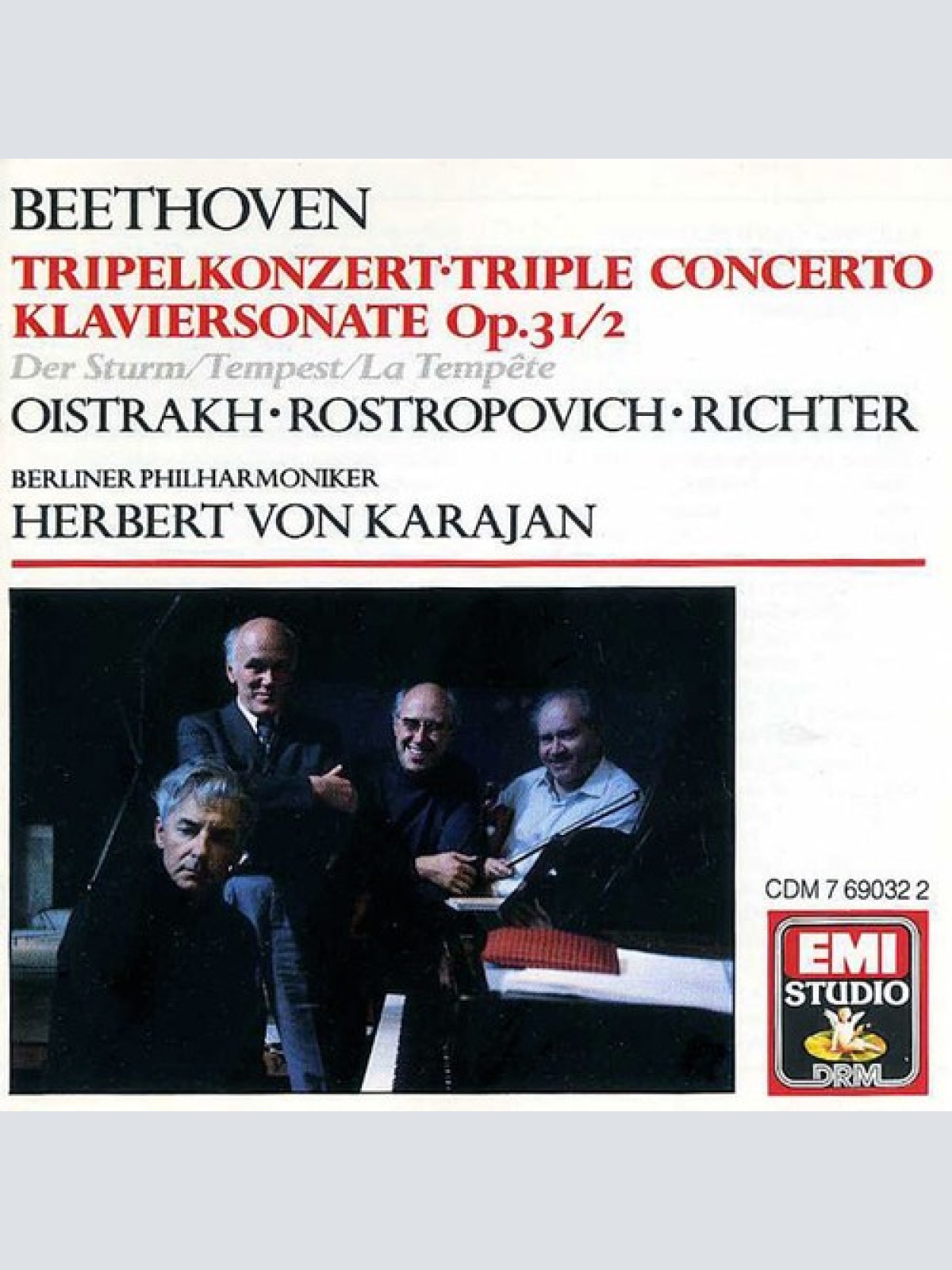 CD, Album Beethoven*, Oistrach* . Rostropovich* . Richter*, Berliner Philharm...