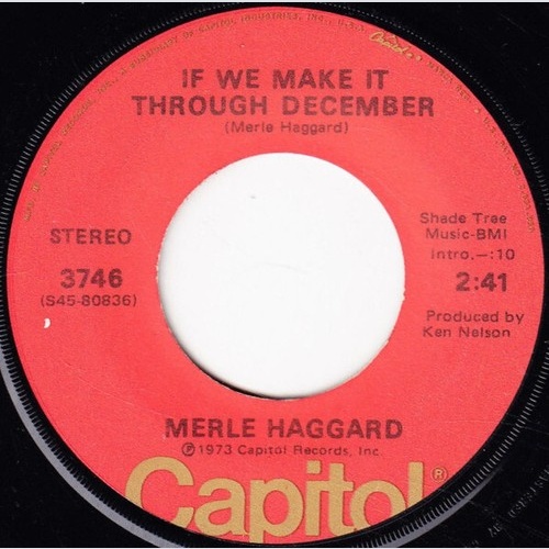 7", Single, Los Merle Haggard - If We Make It Through December / Bobby Wants ...