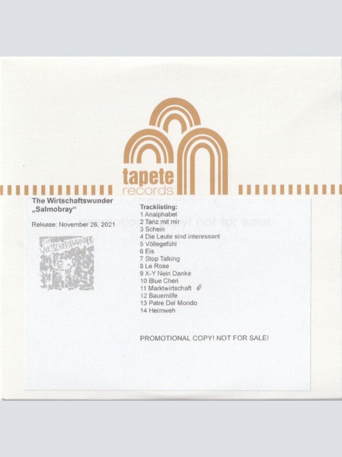 CD, Album, Promo, RE The Wirtschaftswunder - Salmobray