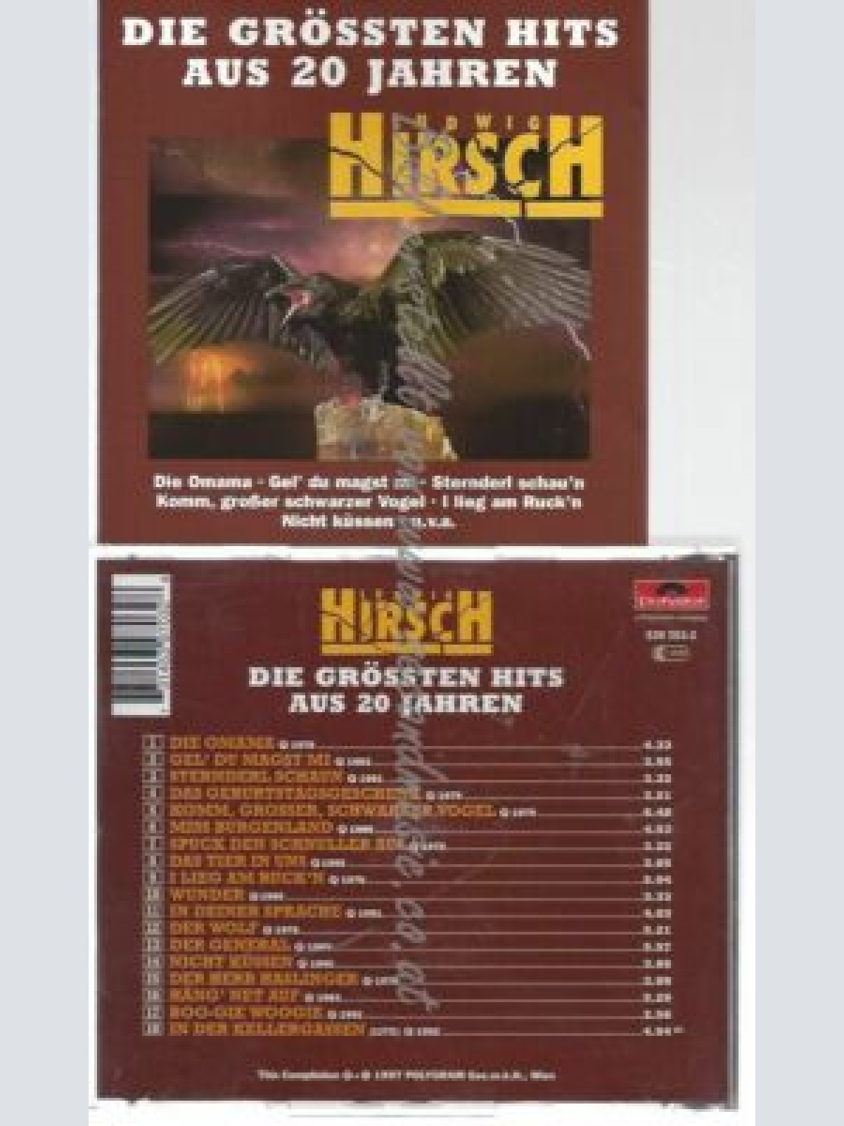 CD--LUDWIG HIRSCH--DIE GRÖSSTEN HITS AUS 20 JAHREN