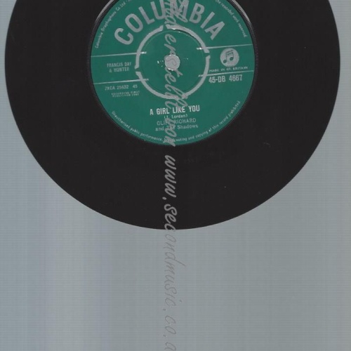 7"  Cliff Richard And The Shadows– A Girl Like You