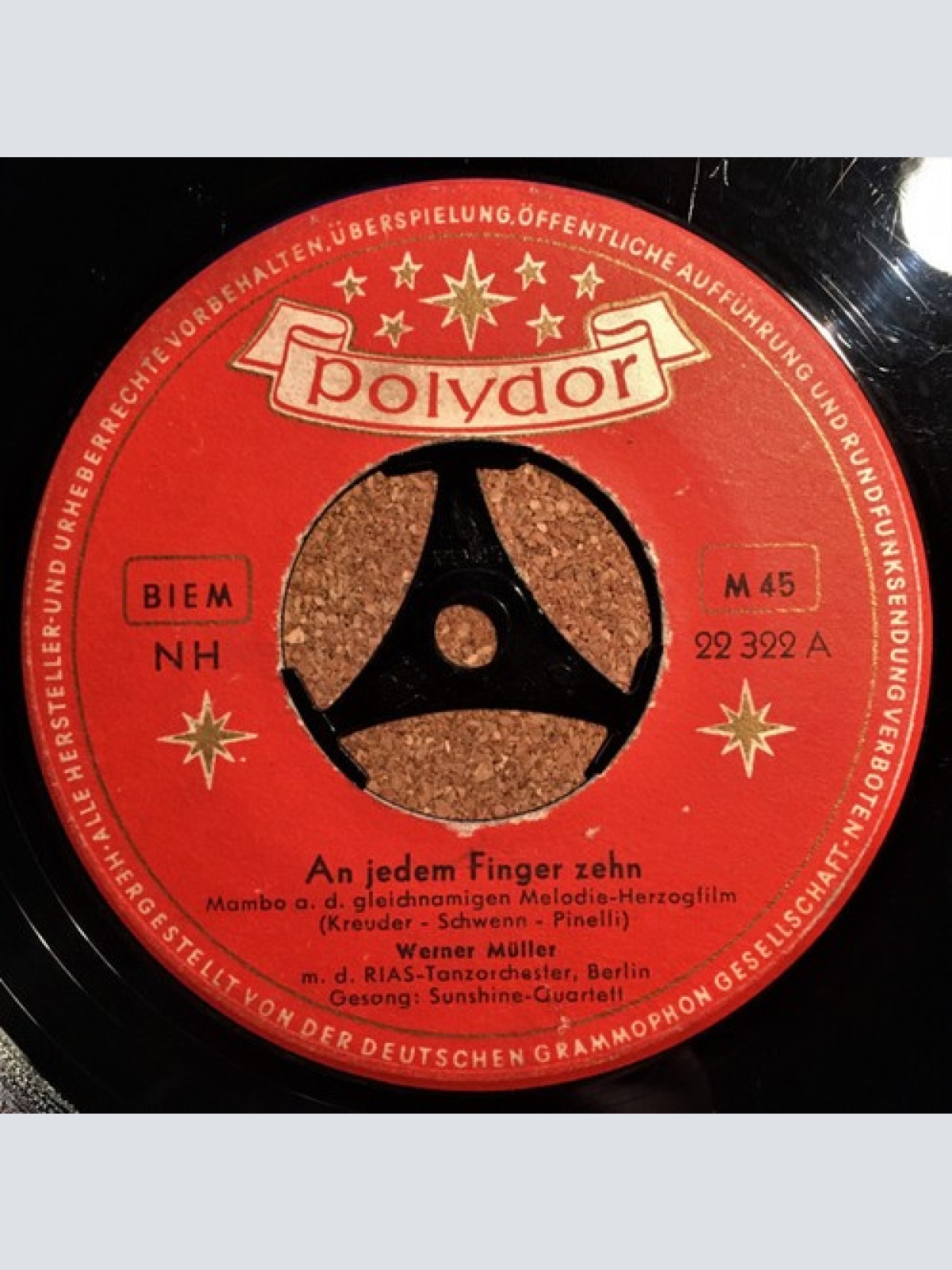 7", Single, Mono Werner Müller - An Jedem Finger Zehn