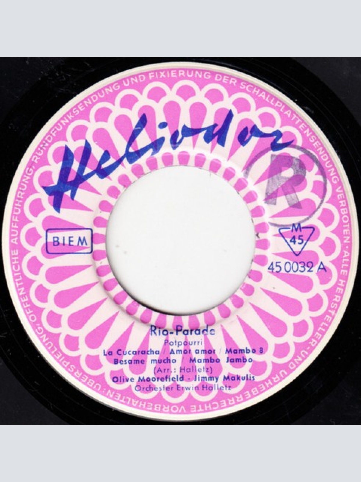 7", Single Olive Moorefield - Jimmy Makulis - Rio-Parade