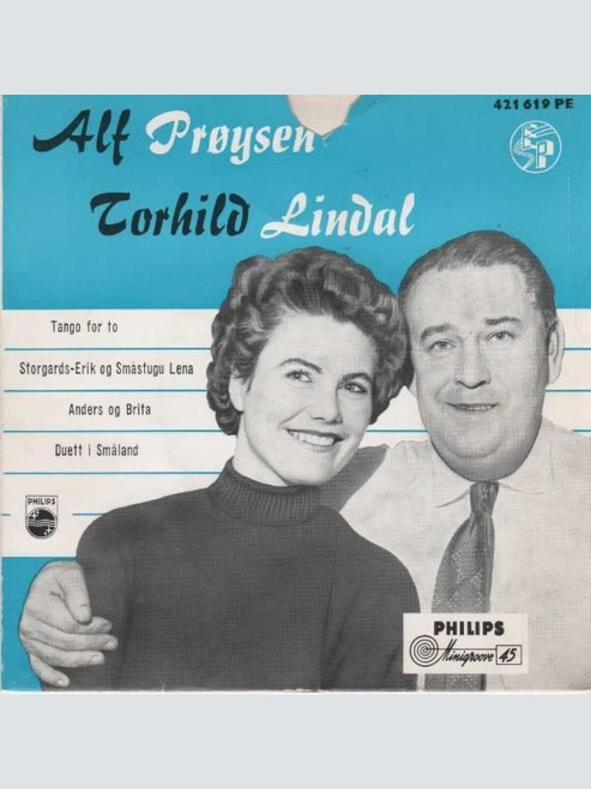7", EP Alf Prøysen, Torhild Lindal - Tango For To