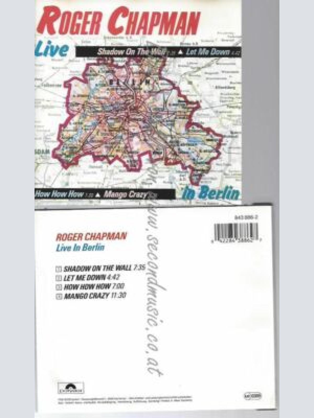 CD--ROGER CHAPMAN | --LIVE IN BERLIN