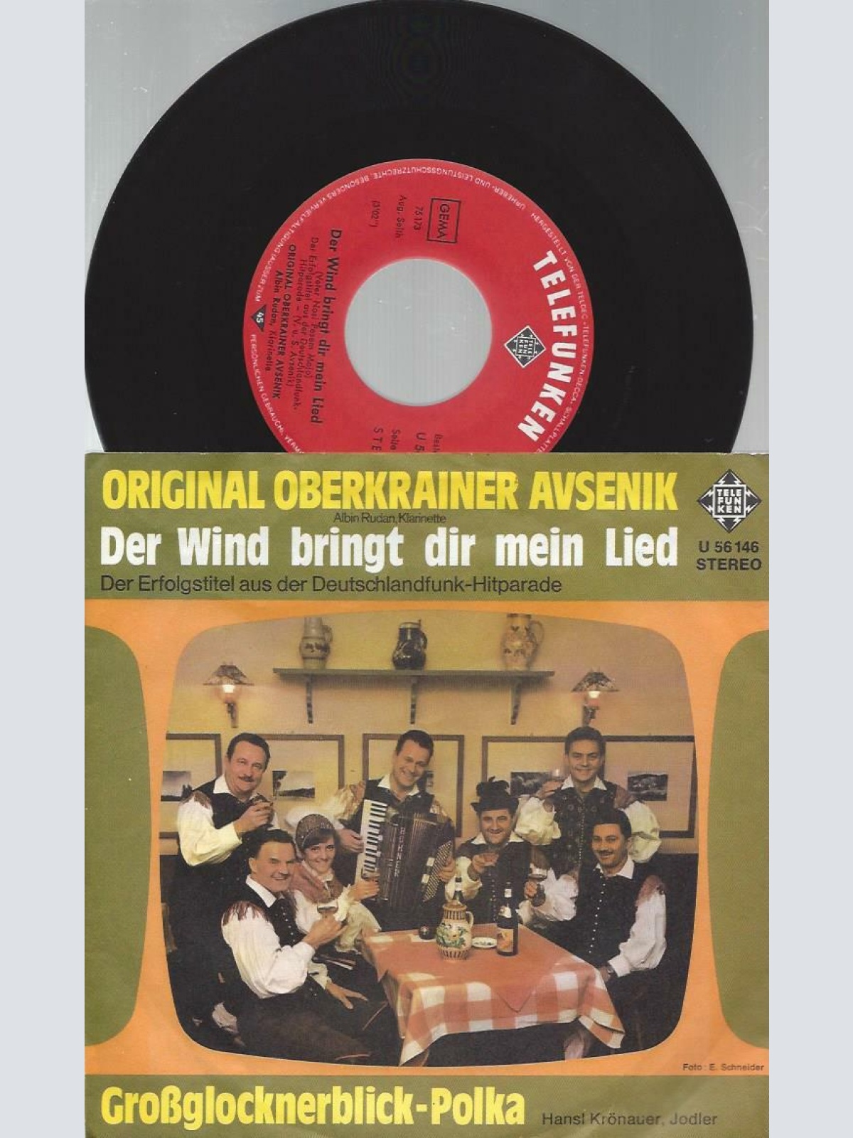 7" Original Oberkrainer Avsenik – Der Wind Bringt Dir Mein Lied