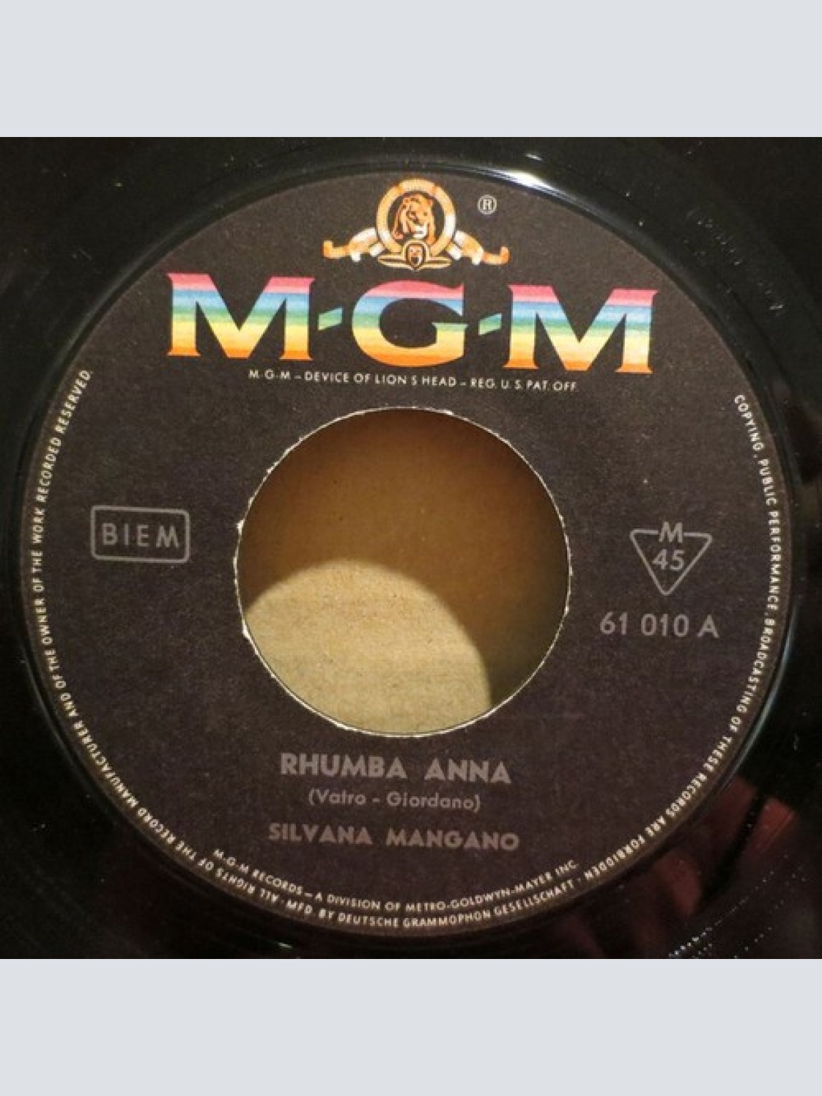 7", Single, Mono Silvana Mangano - Rhumba Anna