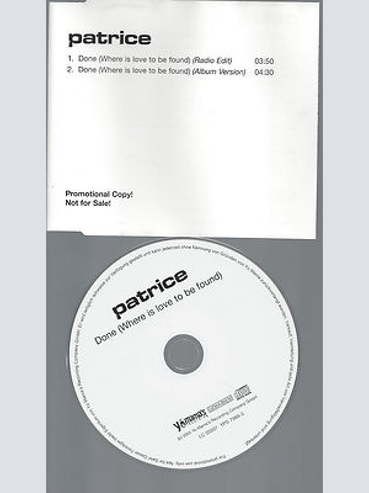 CD-PATRICE DONE-PROMO