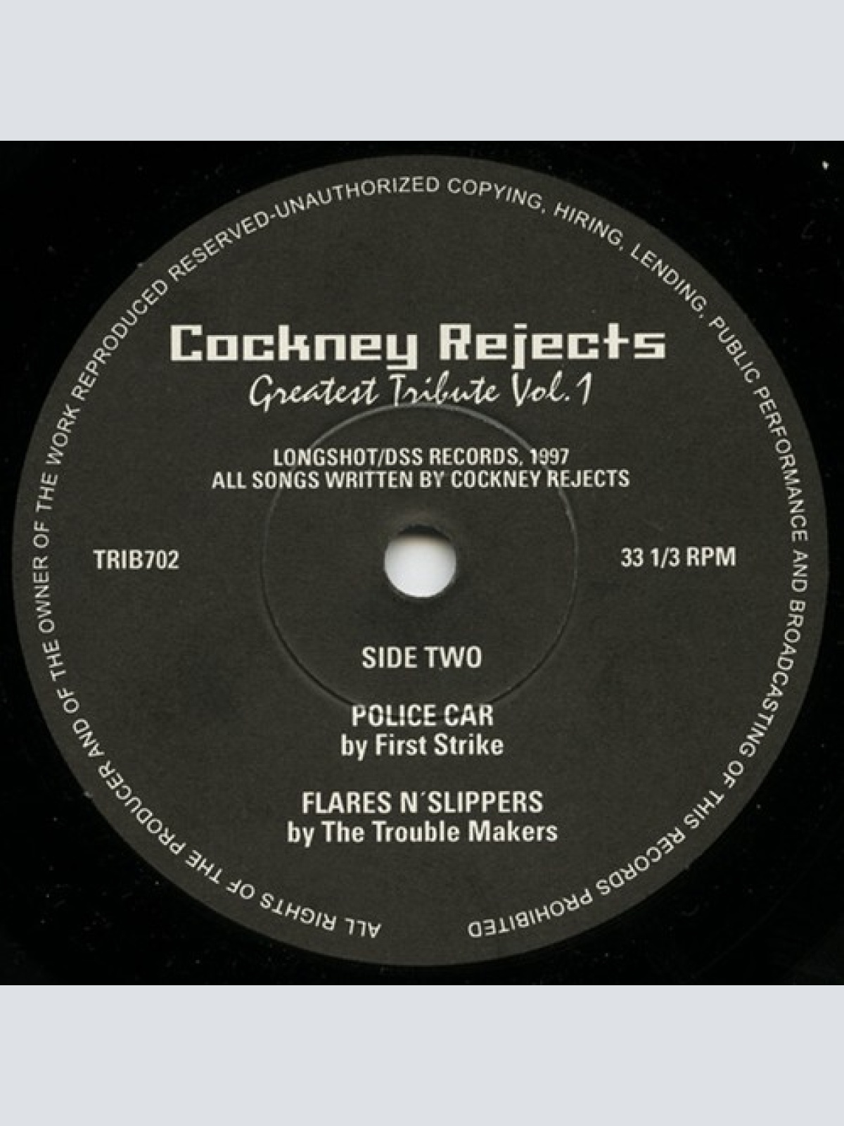 7", Ltd, Bla Various - Cockney Rejects Greatest Tribute Vol.1