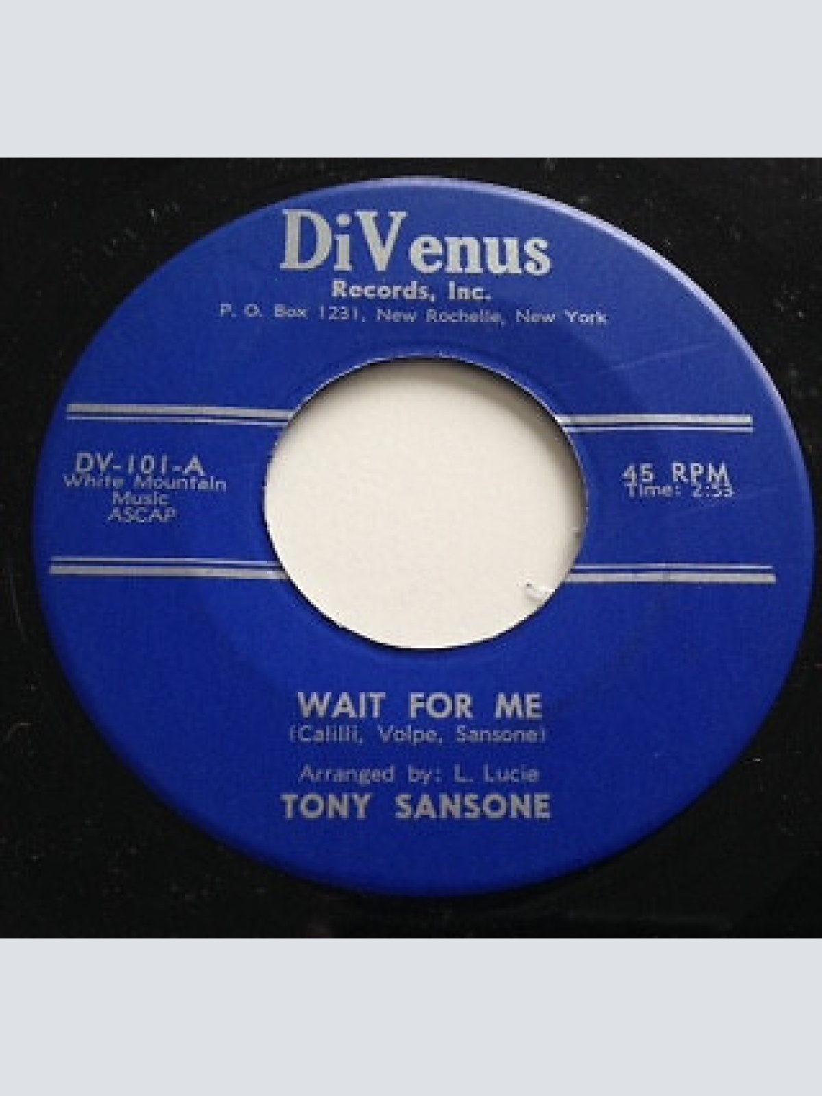 7", Single Tony Sansone - Wait For Me