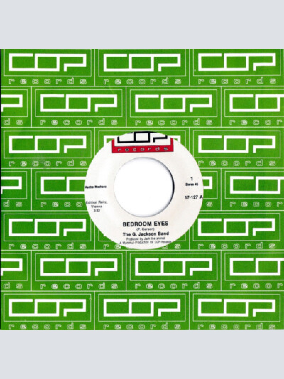 7", Single The G. Jackson Band - Bedroom Eyes
