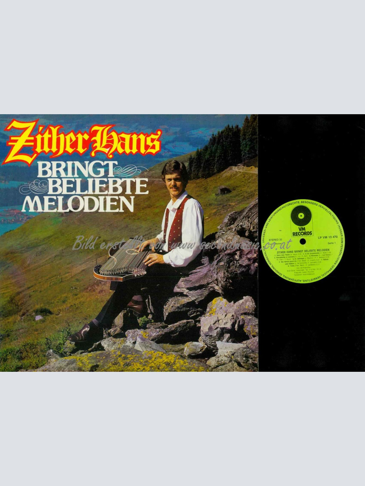LP--Zither Hans – Bringt Beliebte Melodien  / NM