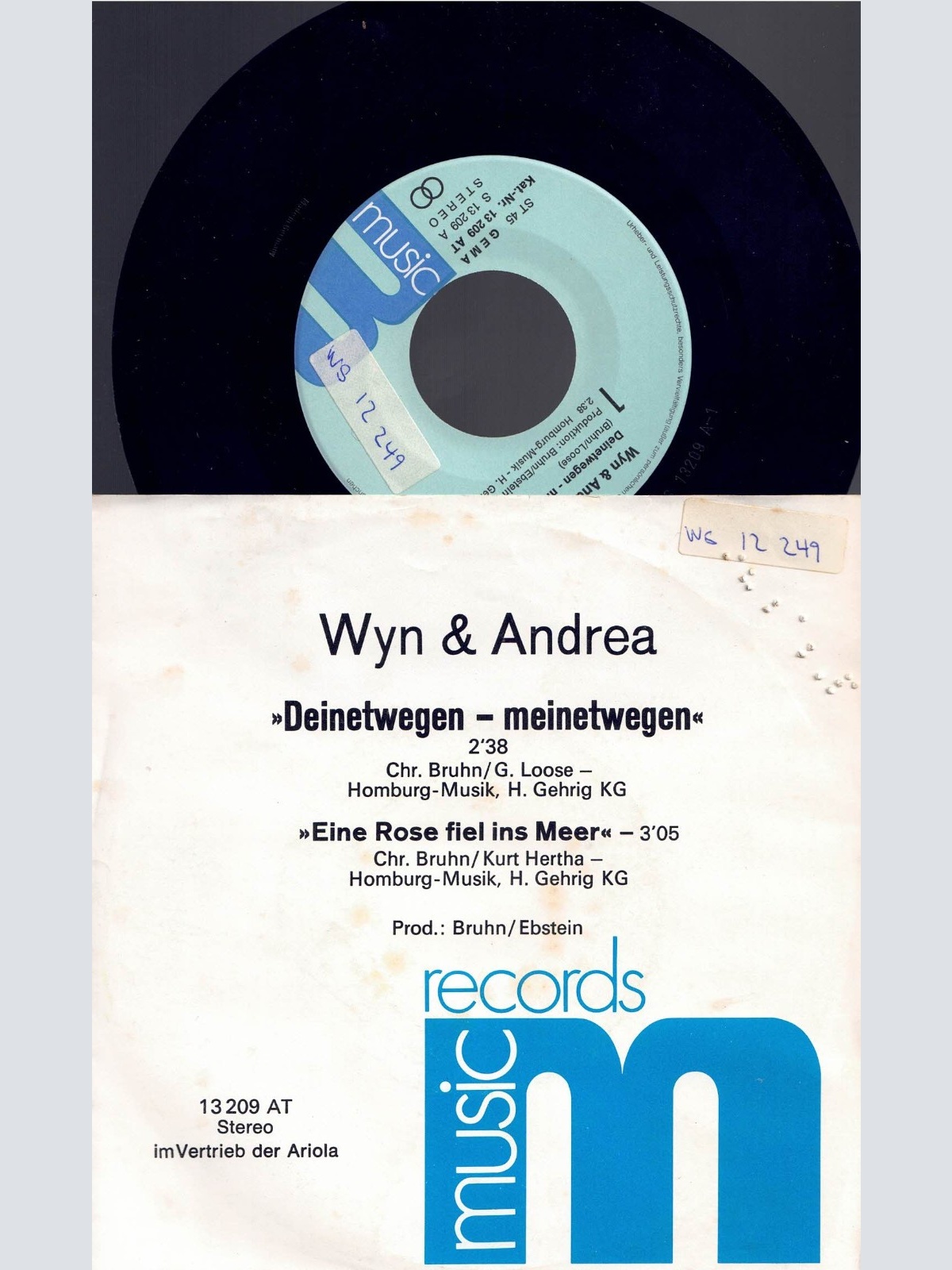 7",  Wyn & Andrea   Deinetwegen meinetwegen / Promo