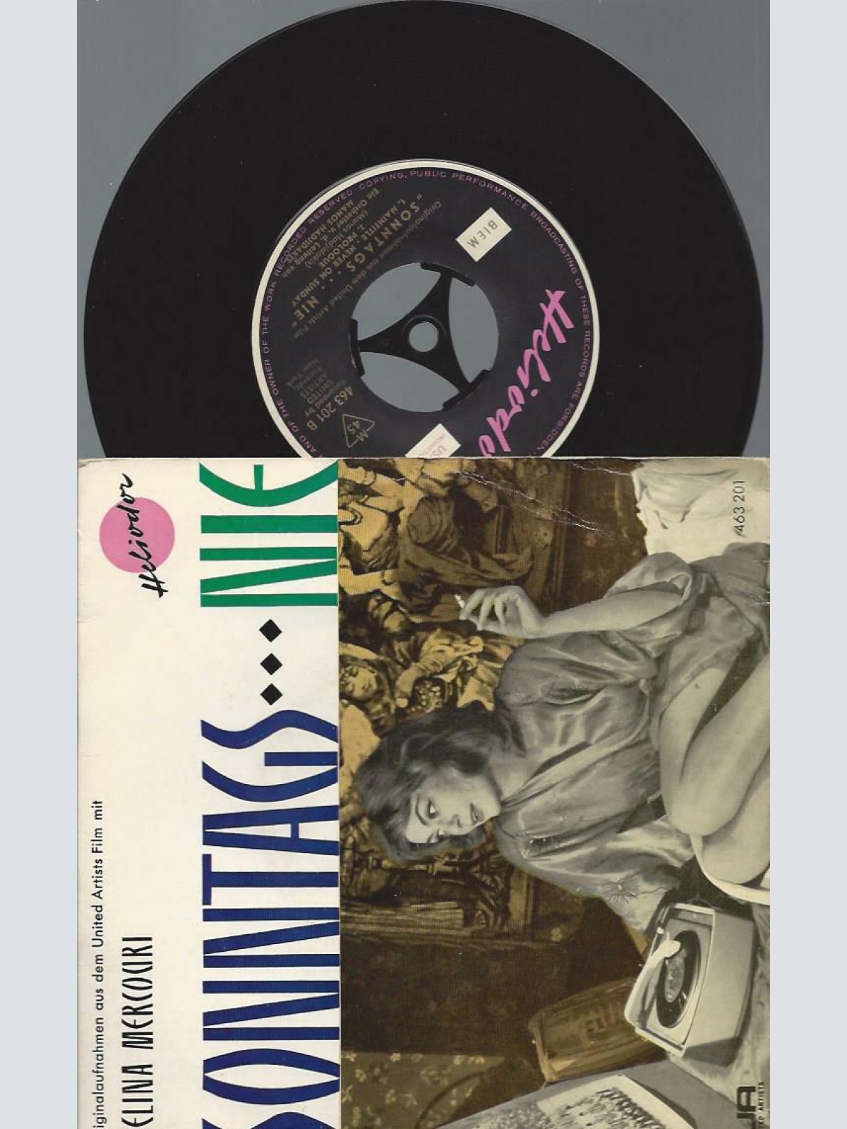 7" Melina Mercouri – Sonntags...Nie