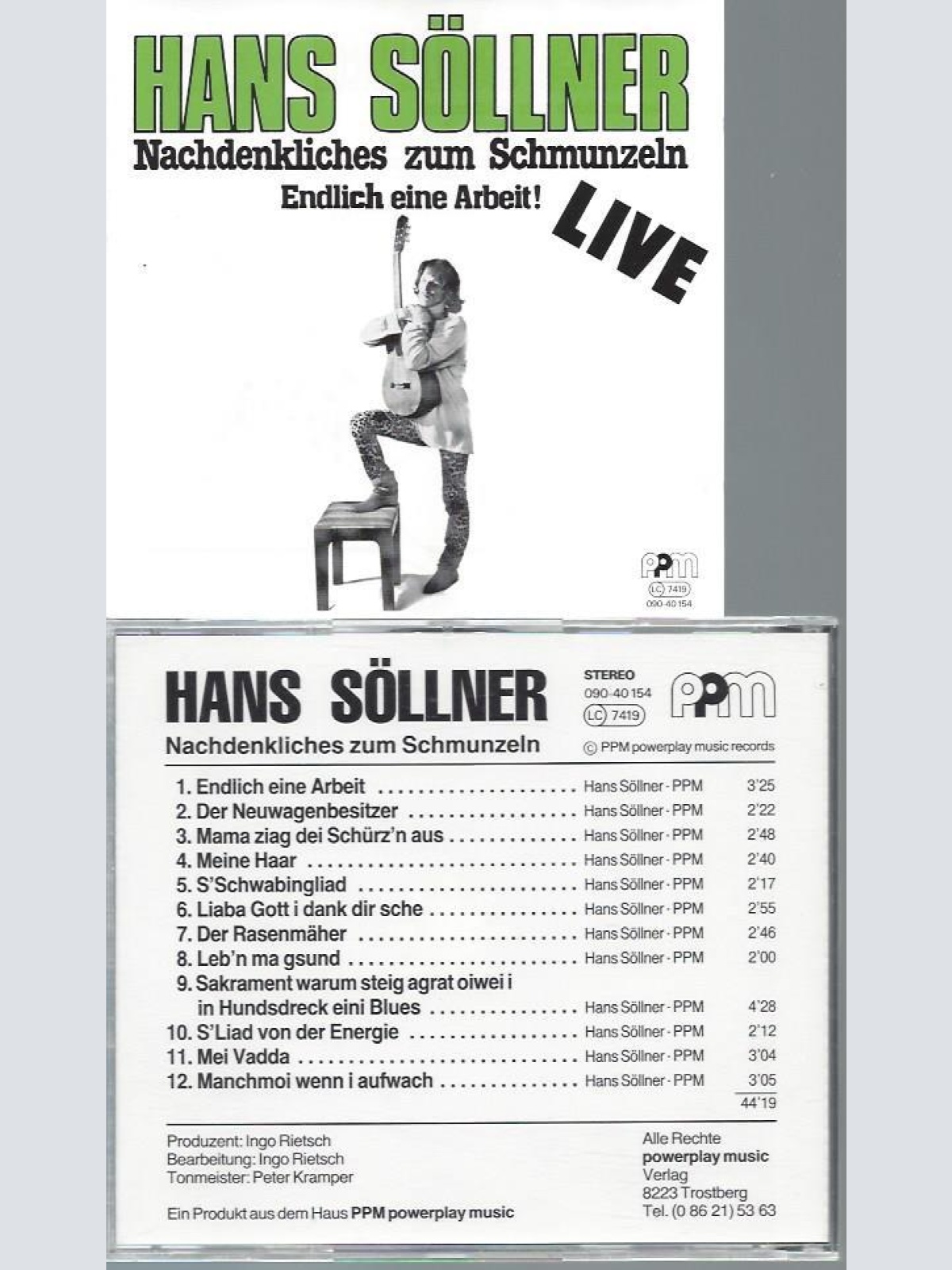 CD-- HANS SÖLLNER NACHDENKLICHES ZUM SCHMUNZELN ENDLICH EINE ARBEIT