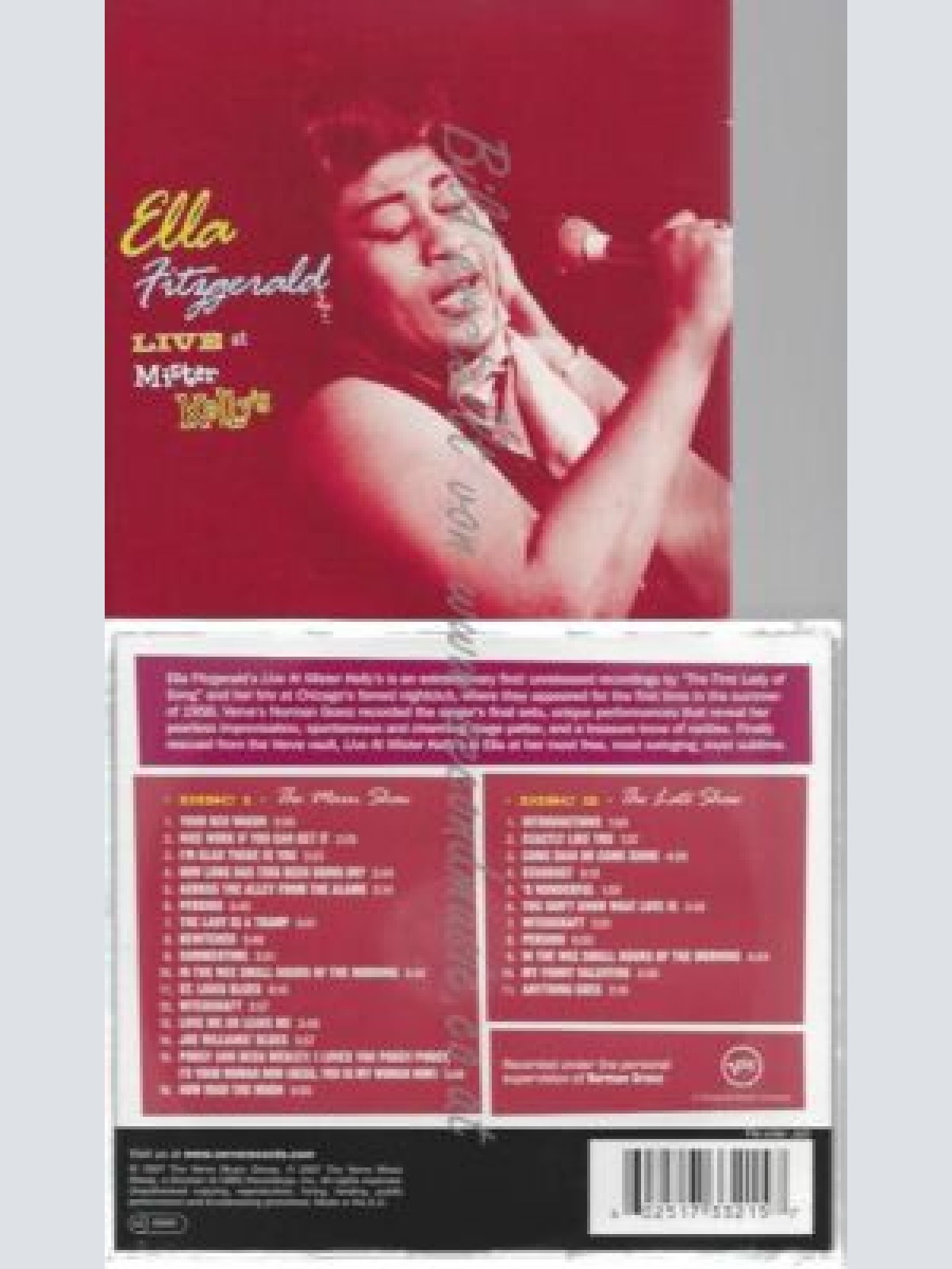 CD--ELLA FITZGERALD | --LIVE AT MISTER KELLY'S