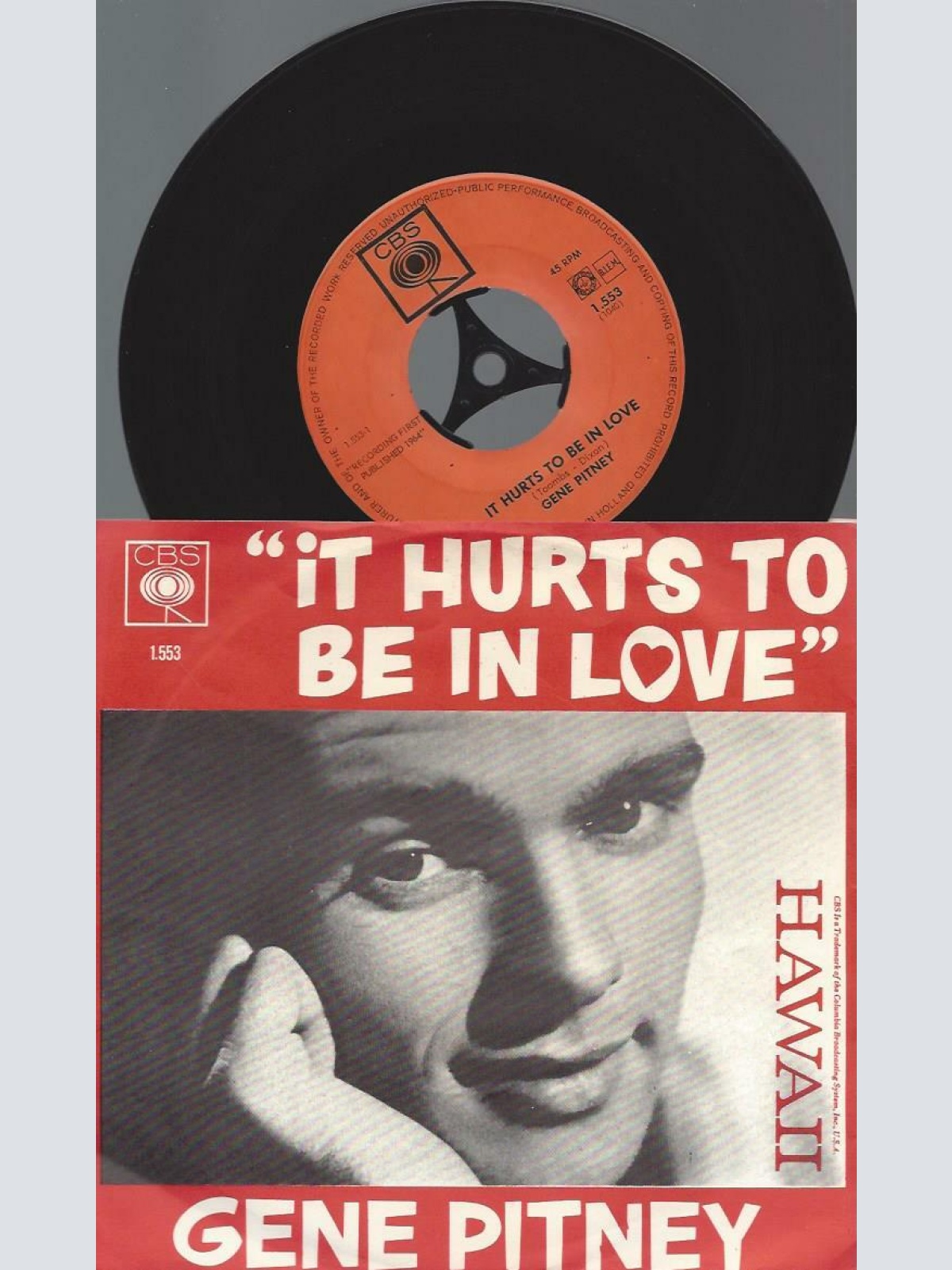 7"  Gene Pitney – It Hurts To Be In Love