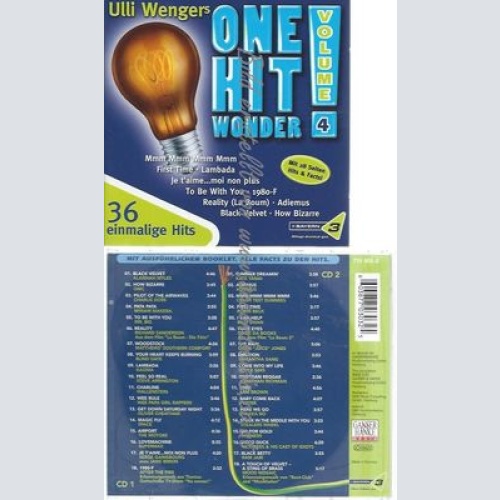 CD-- -BAYERN  - ULLI WENGERS ONE HIT WONDER - VOL.4  | DOPPEL-CD