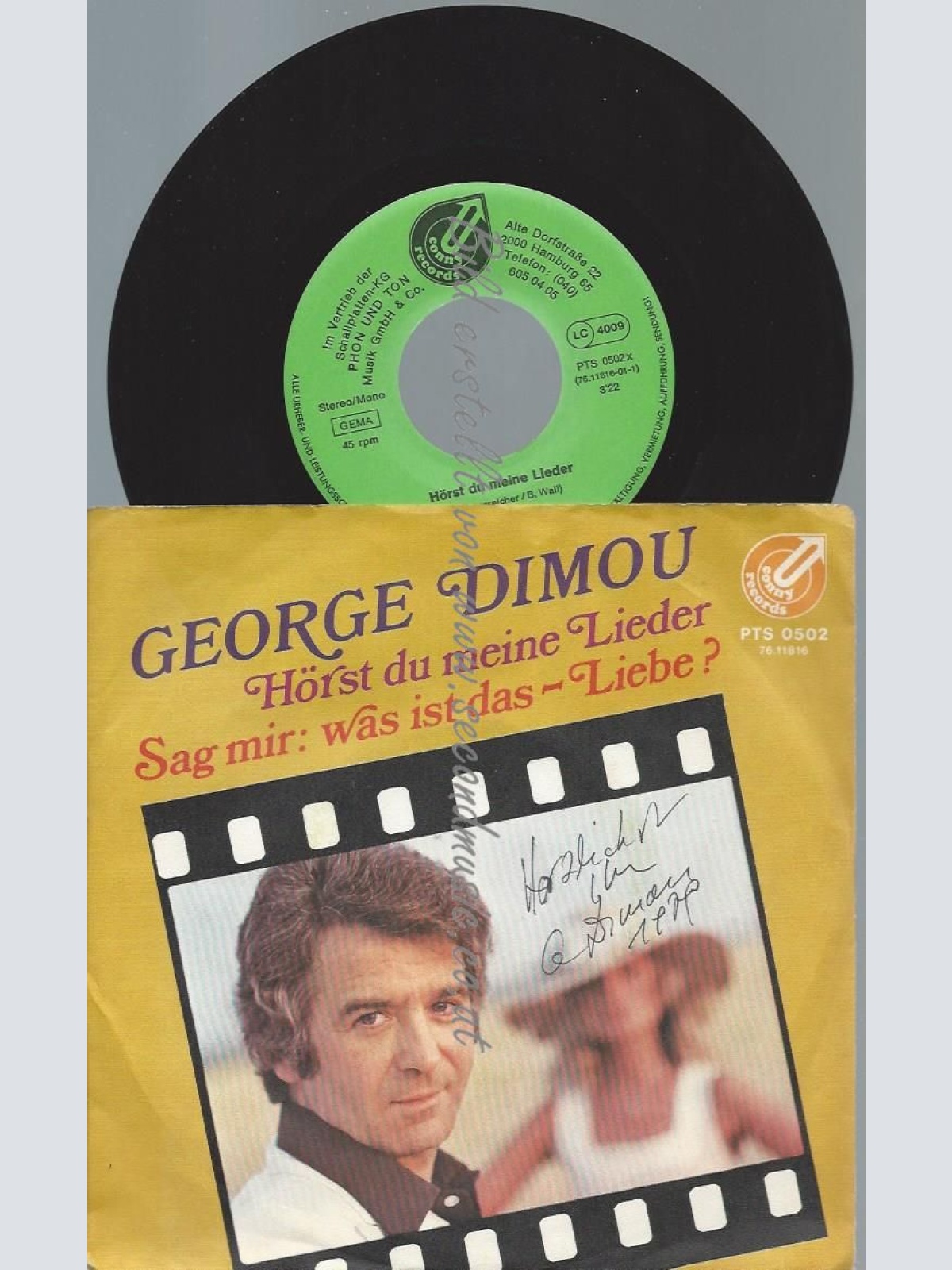 7"  George Dimou  Hörst Du Meine Lieder  // MIT WIDMUNG