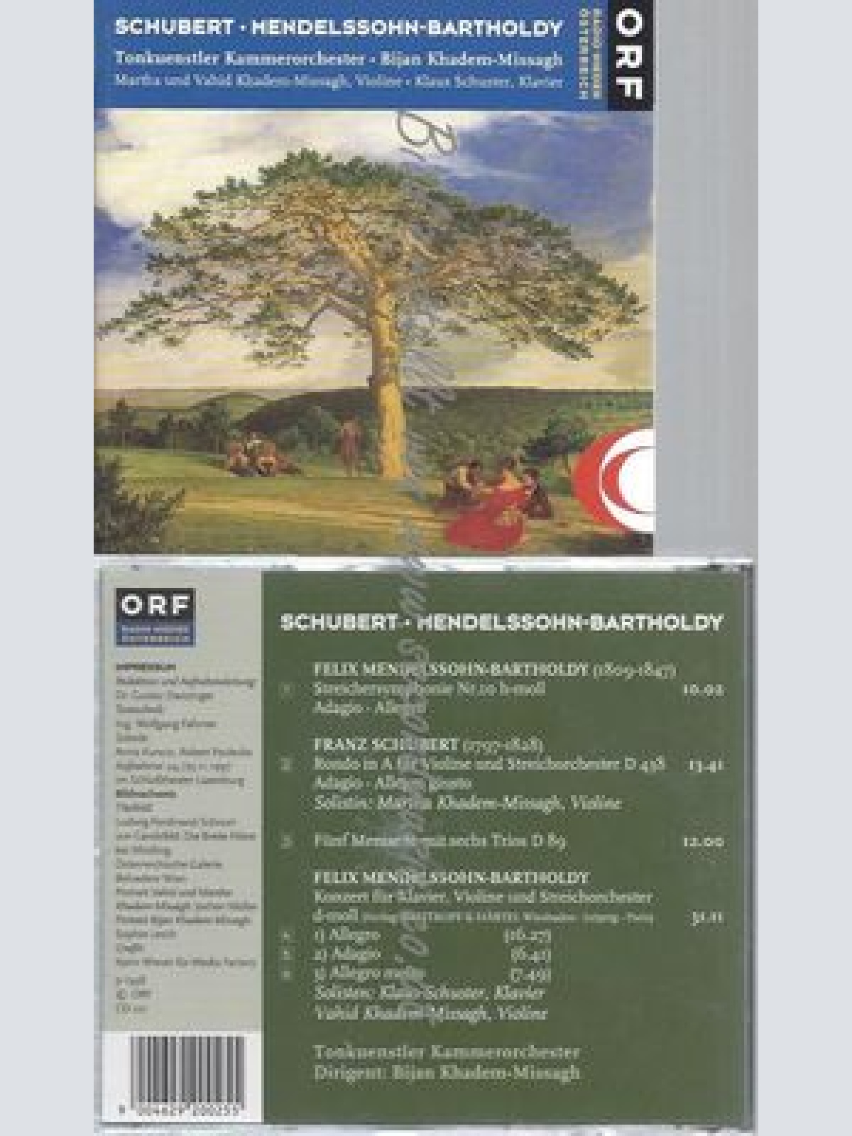 CD--SCHUBERT MENDELSSOHN BARTHOLDY
