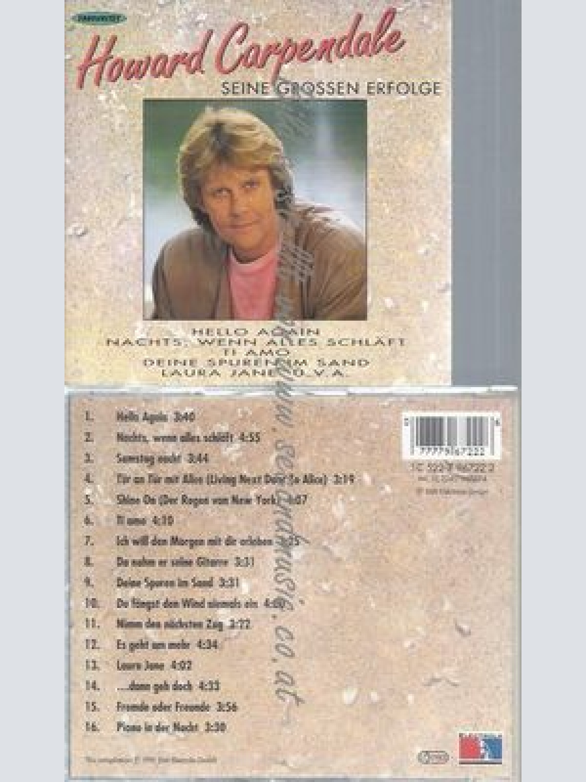 CD--HOWARD CARPENDALE--SEINE GROSSEN ERFOLGE