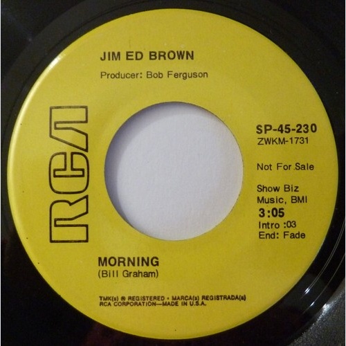 7", Single, Promo Jim Ed Brown - Morning