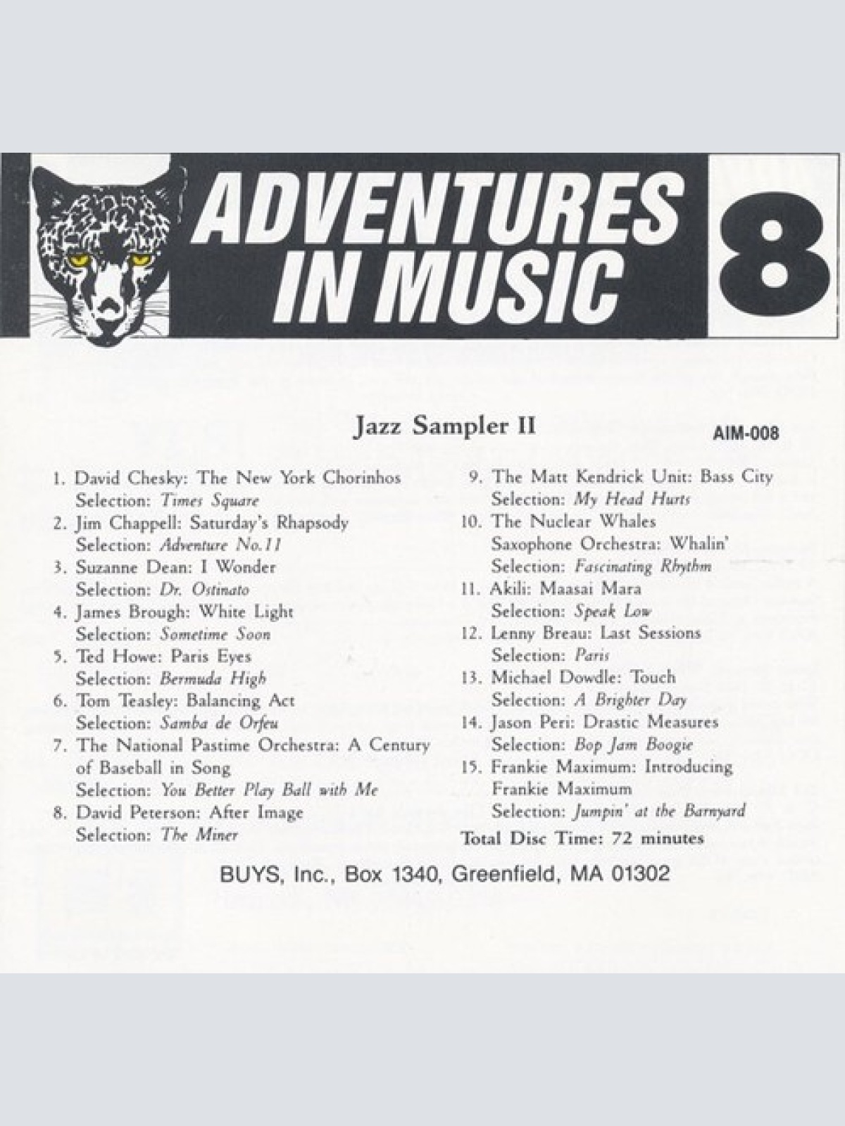 CD, Promo, Smplr Various - Jazz Sampler II