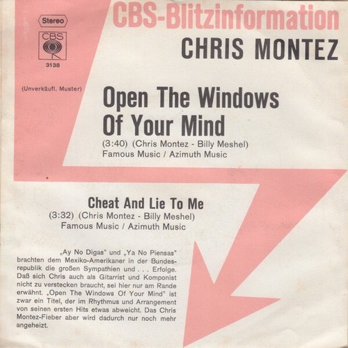 7", Single, Promo Chris Montez - Open The Windows Of Your Mind