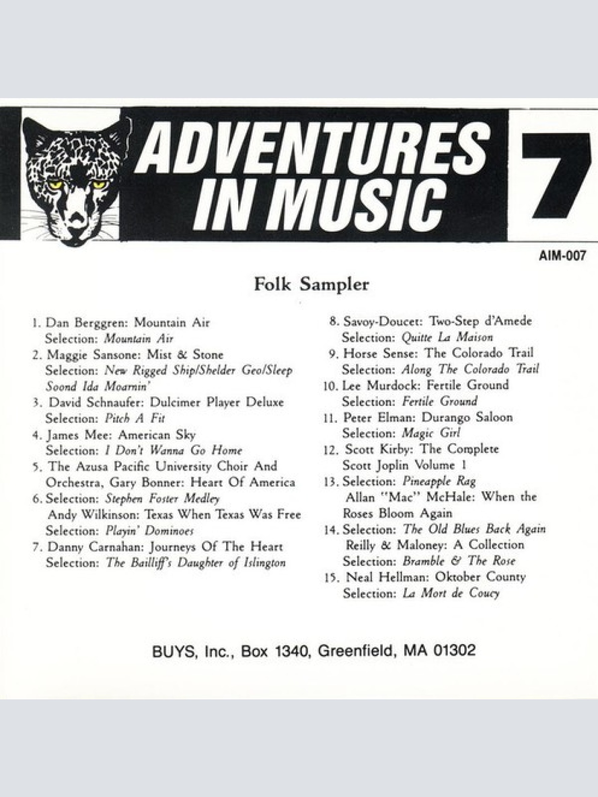 CD, Smplr Various - Folk Sampler