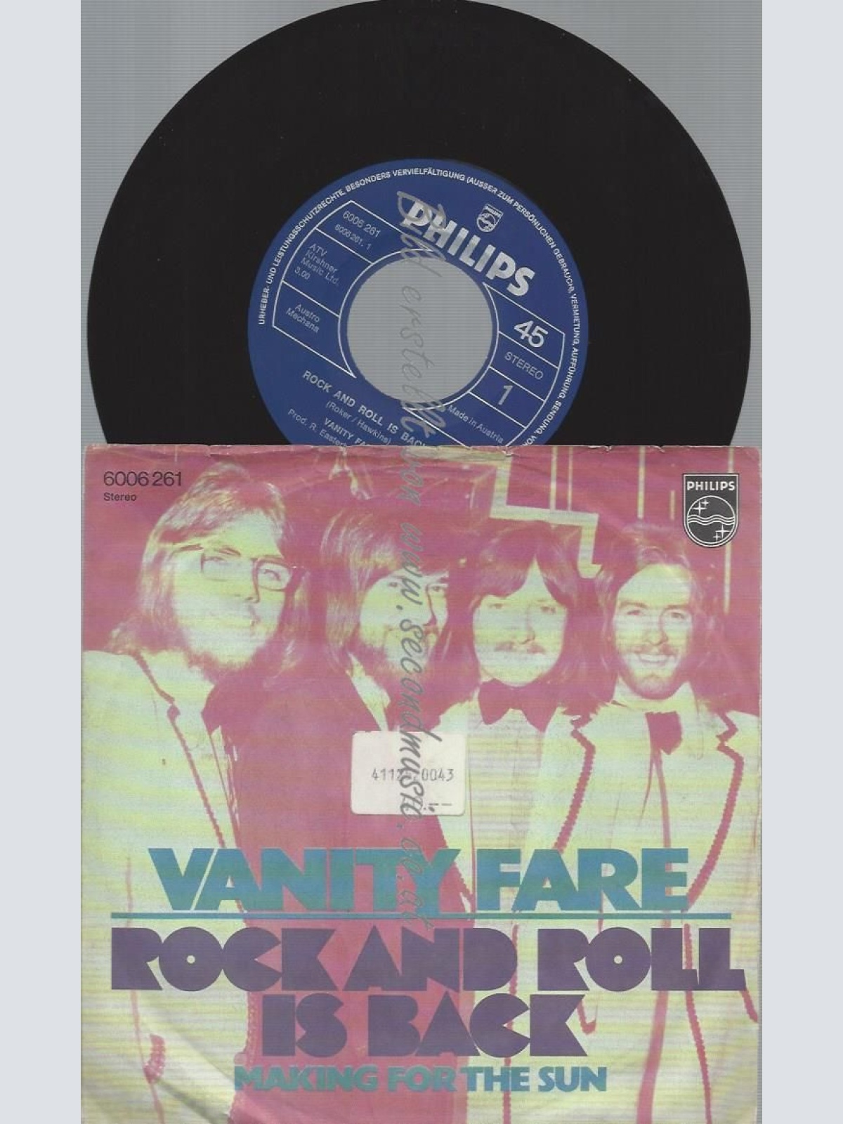 7"  Vanity Fare  Rock And Roll Is Back  // MADE IN AUSTRIA