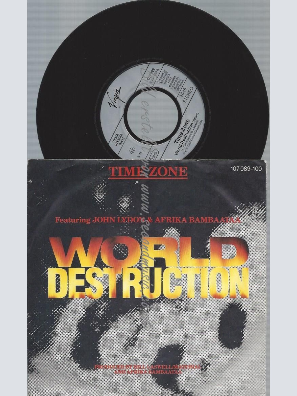 7"  Time Zone – World Destruction
