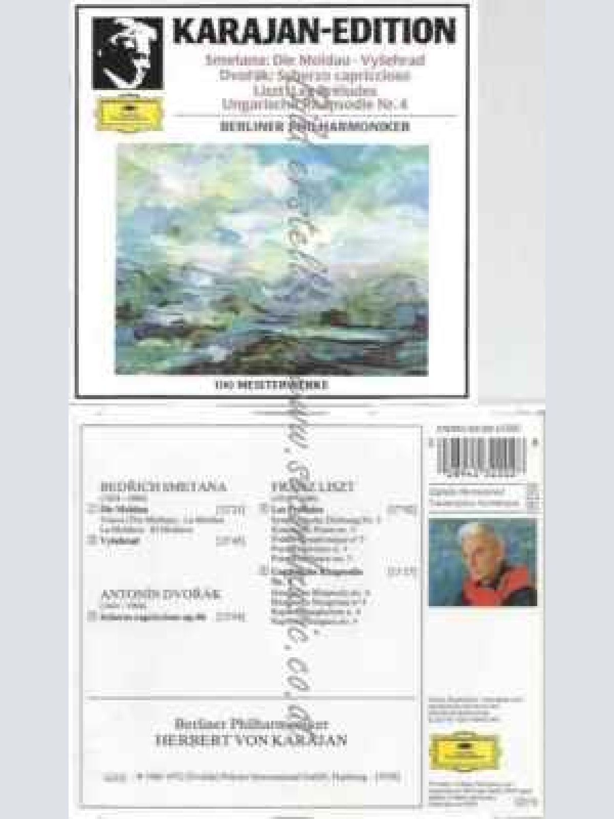 CD--HERBERT / KARAJAN,   DIE MOLDAU, LES PRELUDES, RHAPSODIE NR. 4 -
