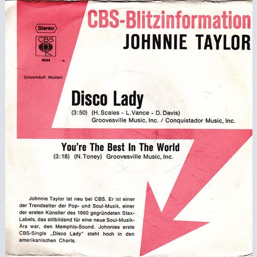 7", Single, Promo Johnnie Taylor - Disco Lady