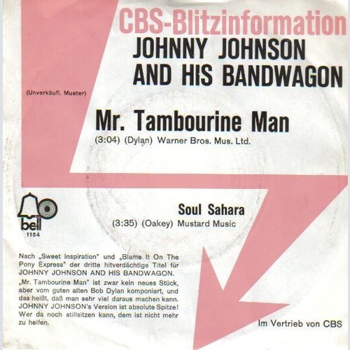 7", Single, Promo Johnny Johnson And The Bandwagon - Mr. Tambourine Man