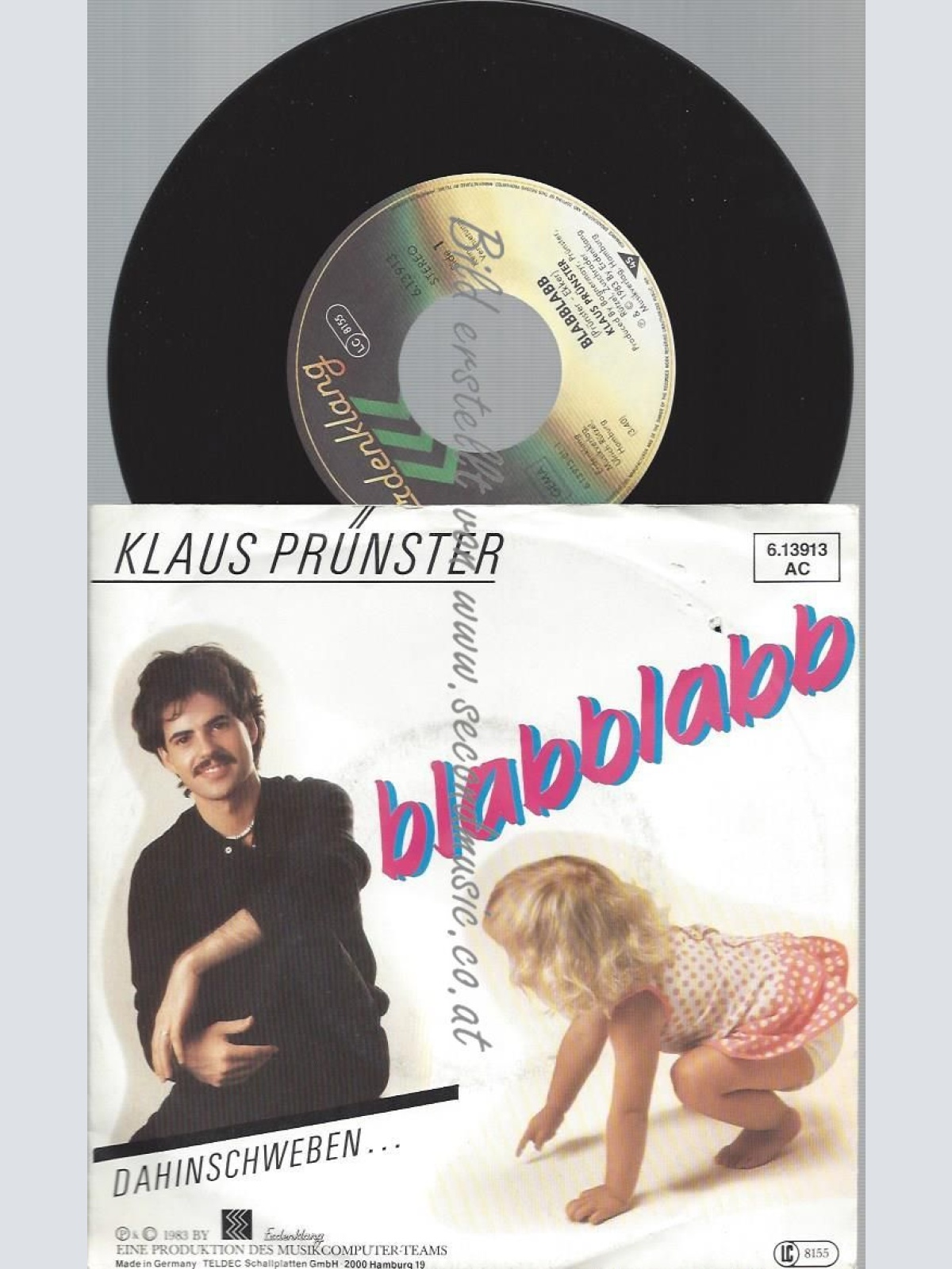7"  Klaus Prünster  Blabblabb  // TELDEC PROMO COVER