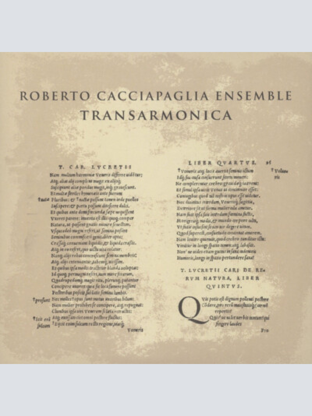 LP, Album Roberto Cacciapaglia Ensemble - Transarmonica