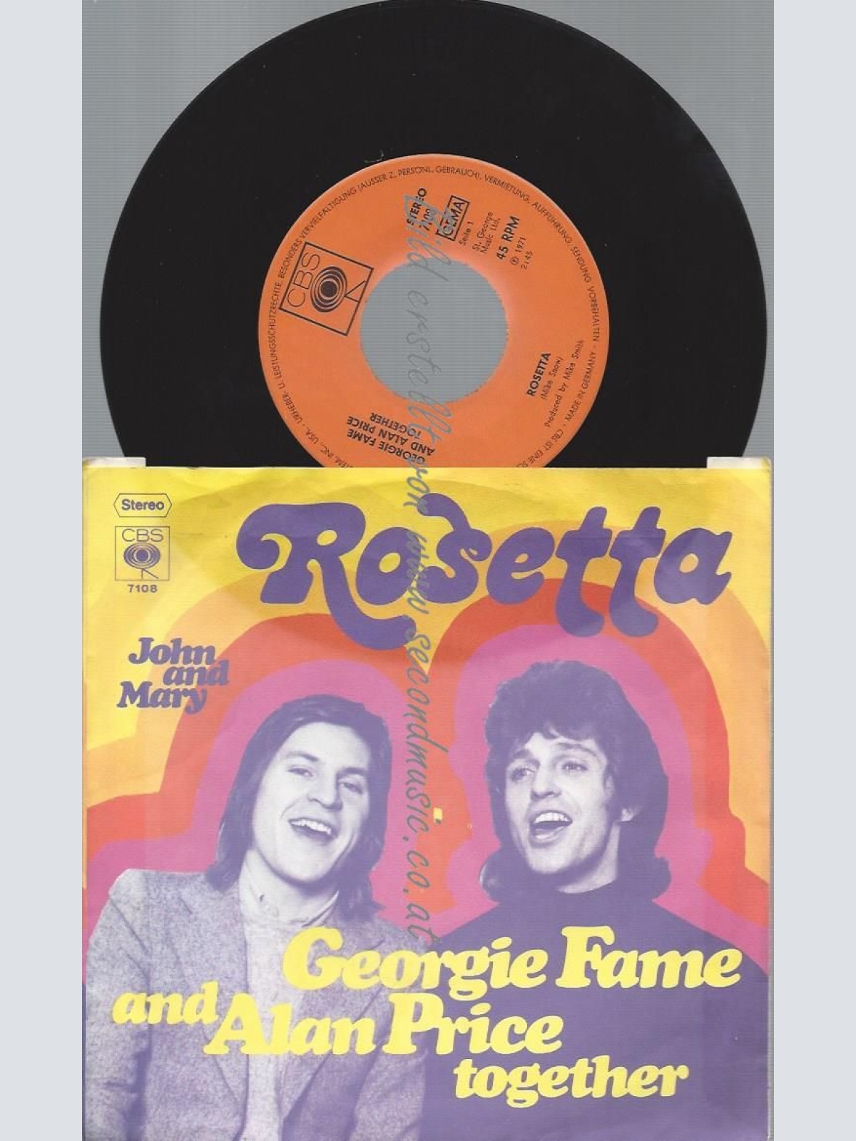 7"   Georgie Fame & Alan Price  Rosetta
