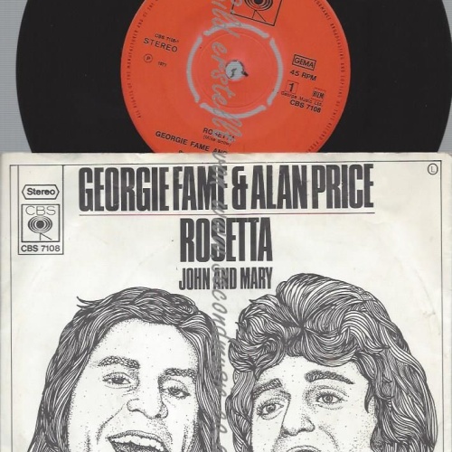 7"   Georgie Fame & Alan Price  Rosetta // DIFFRENT COVER