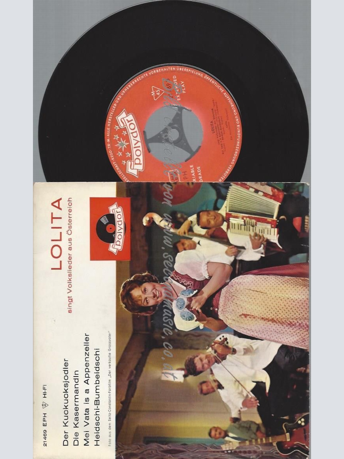 7" Lolita  Singt Volkslieder Aus Österreich