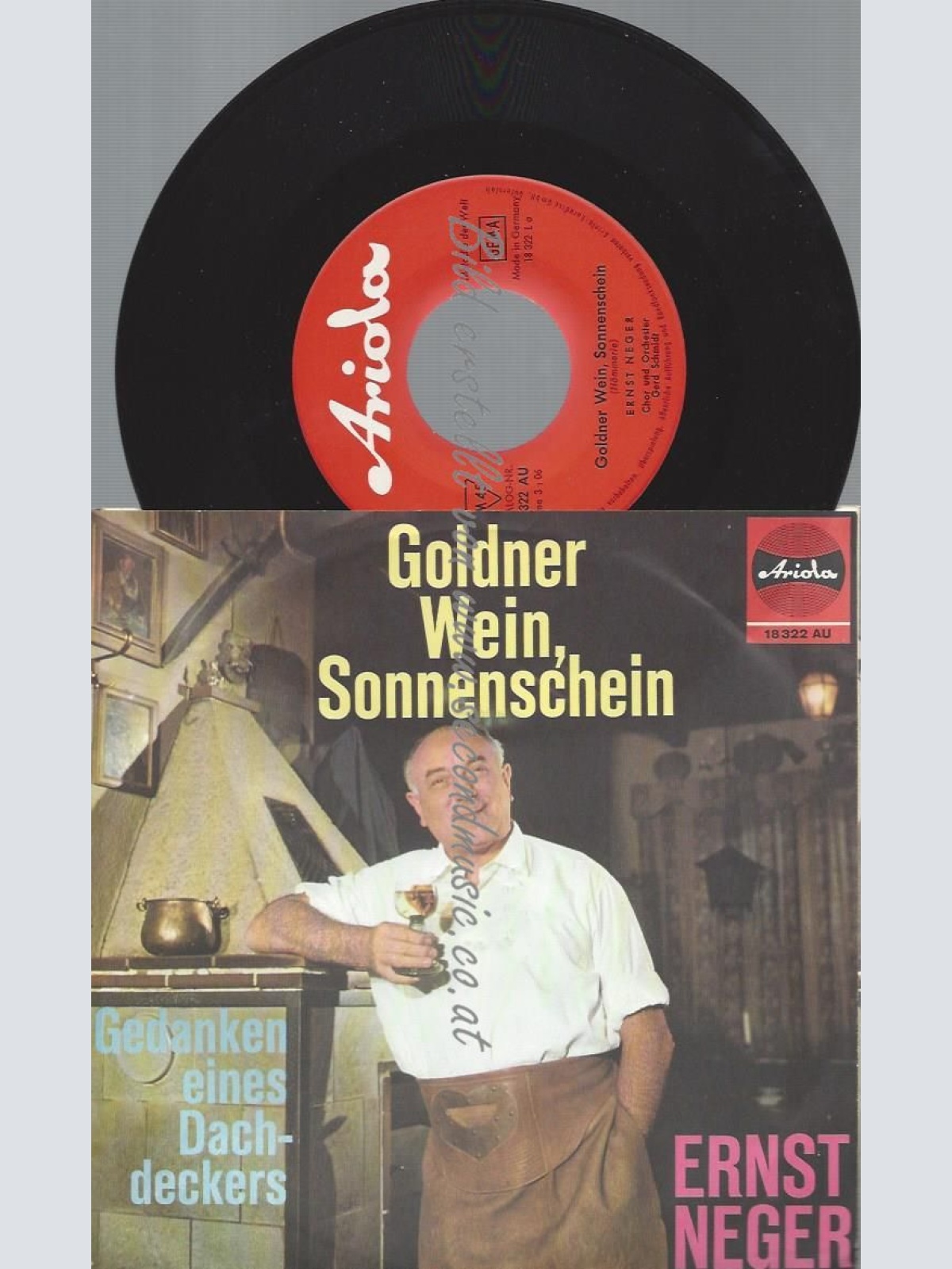 7"  Ernst Neger  Goldner Wein, Sonnenschein