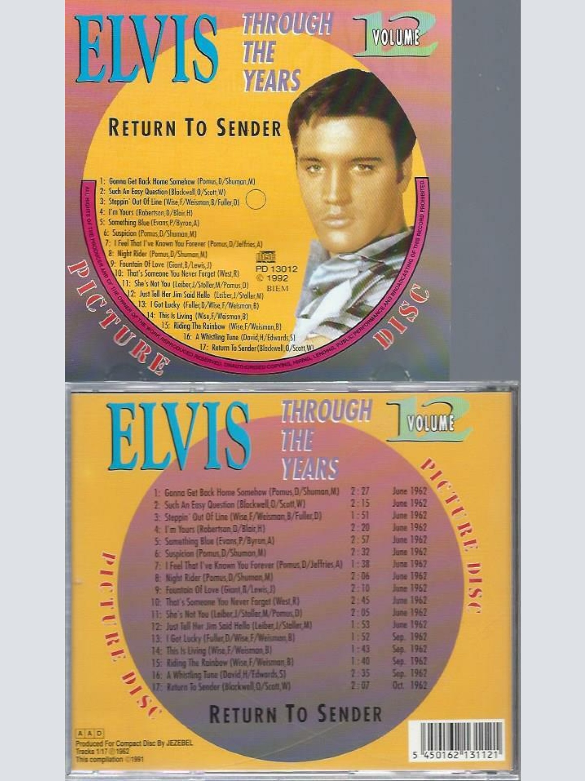 CD--ELVIS THROUGH THE YEARS RETURN TO SENDER