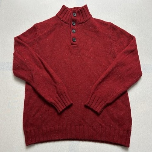 Nautica Vintage Y2K Pullover mit Wolle Rot Herren Größe L Maße siehe Fotos